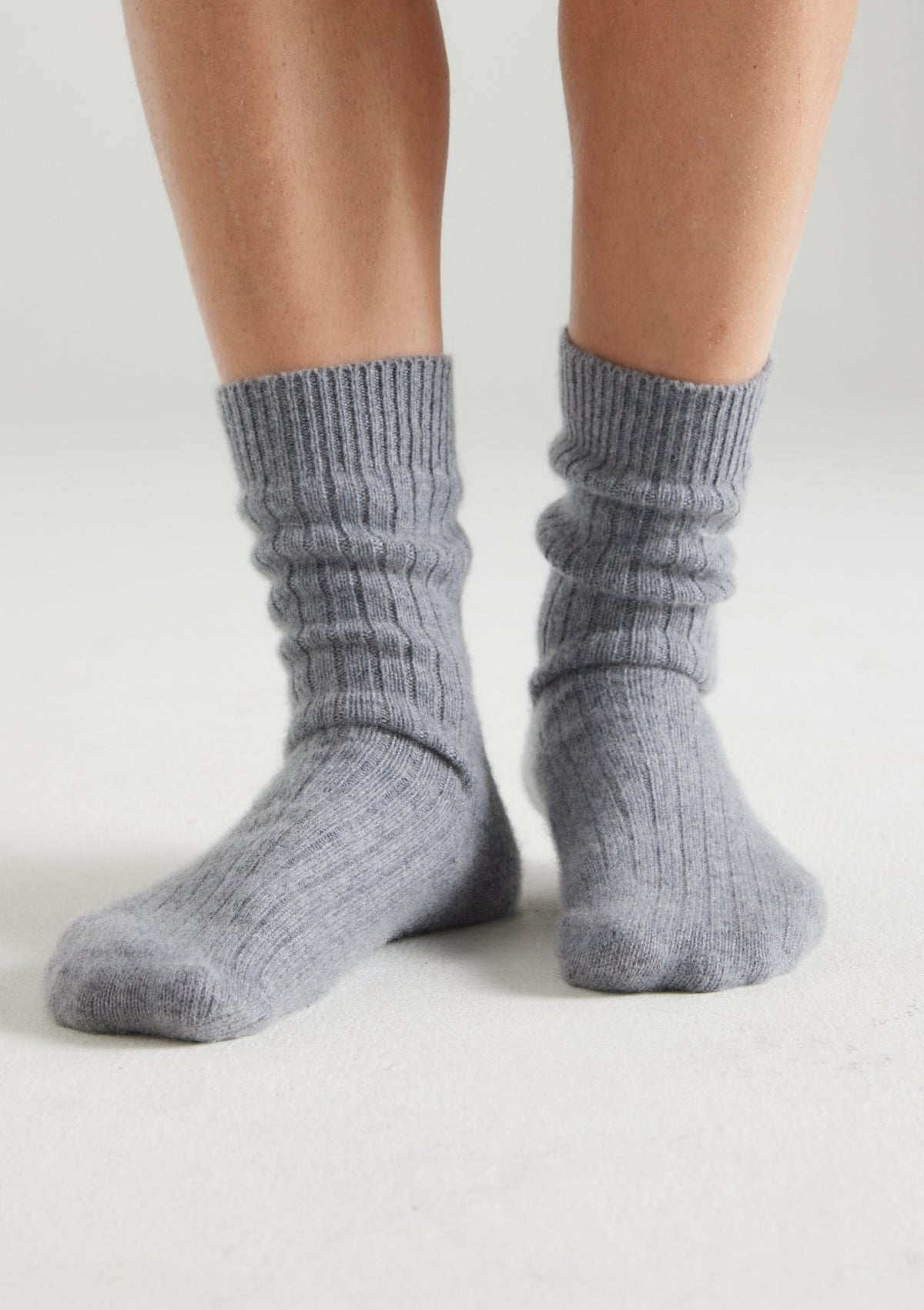 Mens Cashmere Socks in Derby Grey