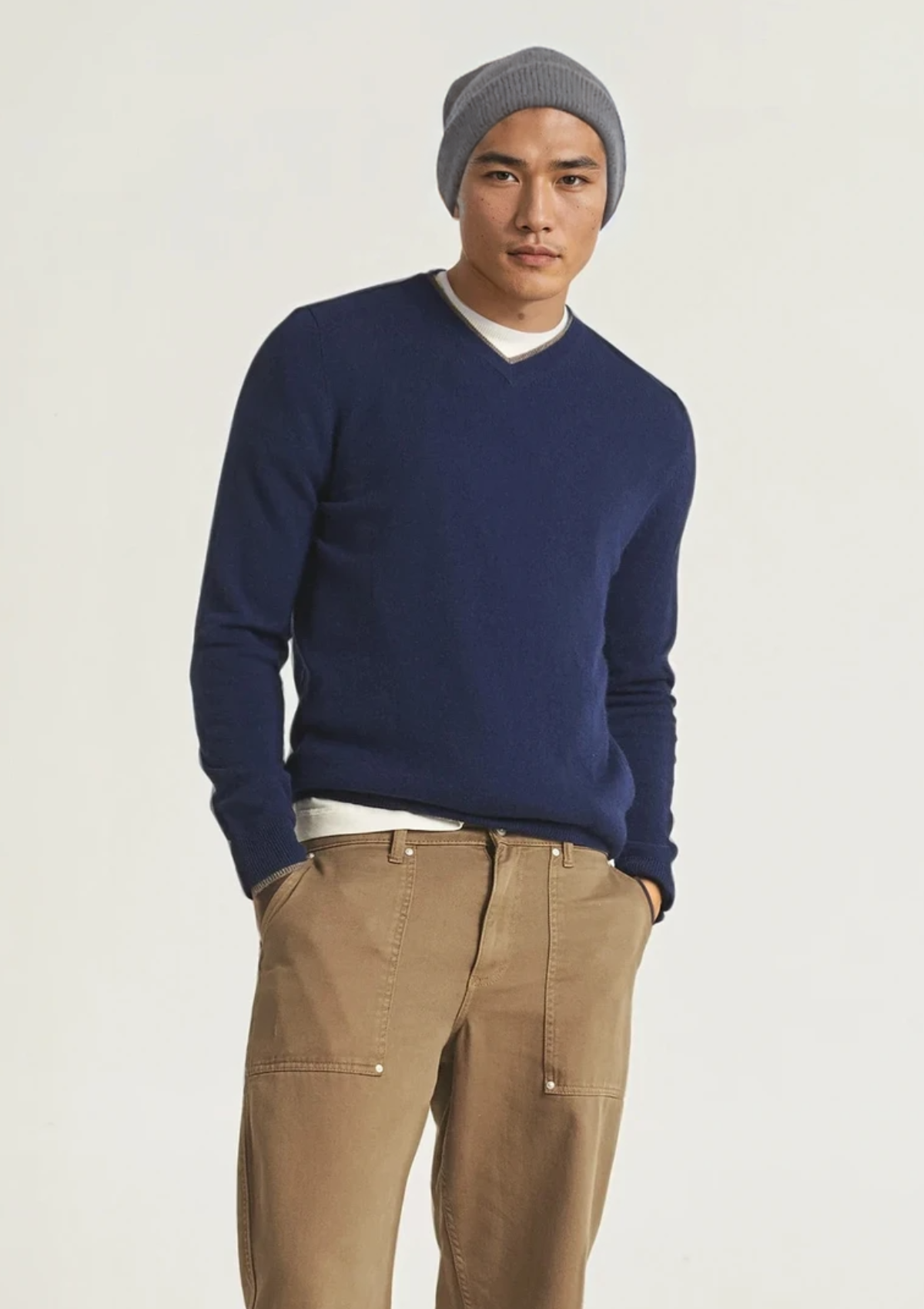 Mens Cashmere Hat in Derby Grey