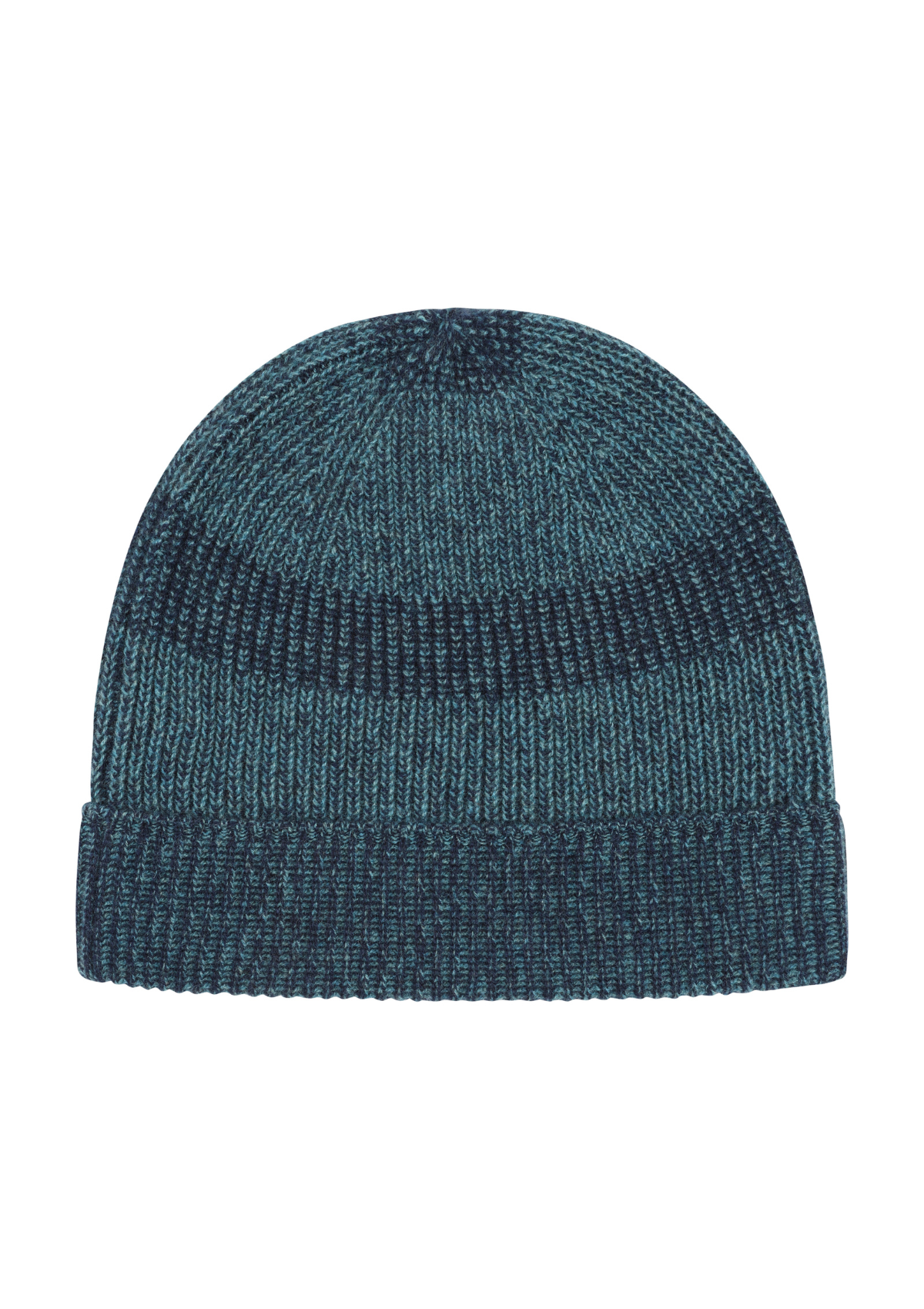Striped Beanie in Navy & Aquarelle Blue