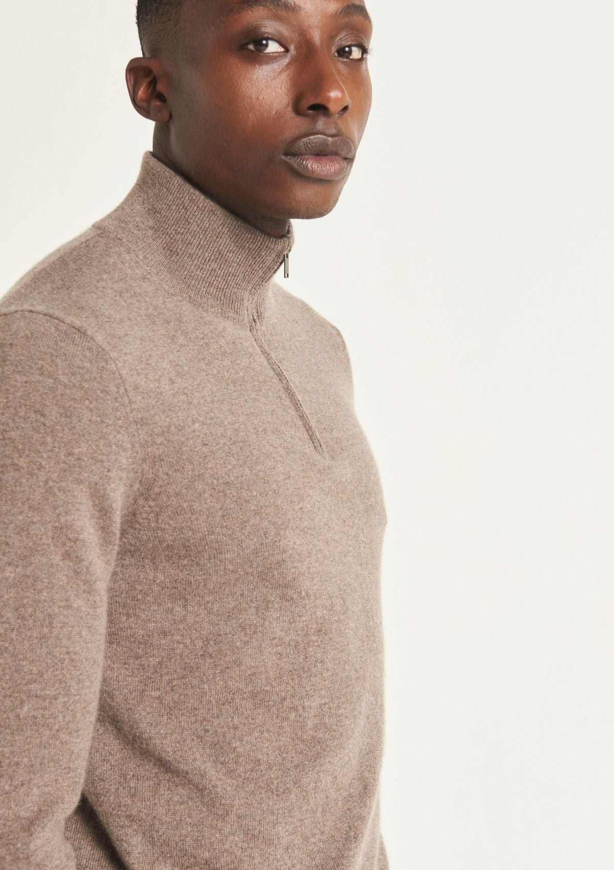 Men's cashmere sweater zip neck new arrivals