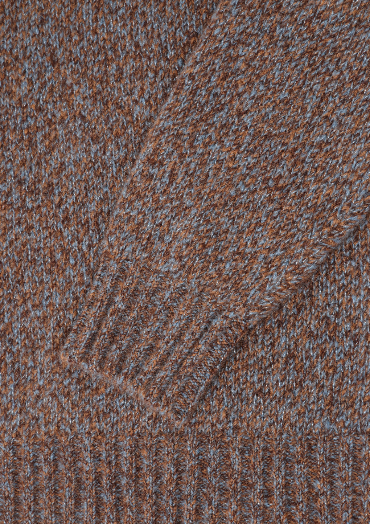 Crew Neck Tweedy Sweater in Jay Brown