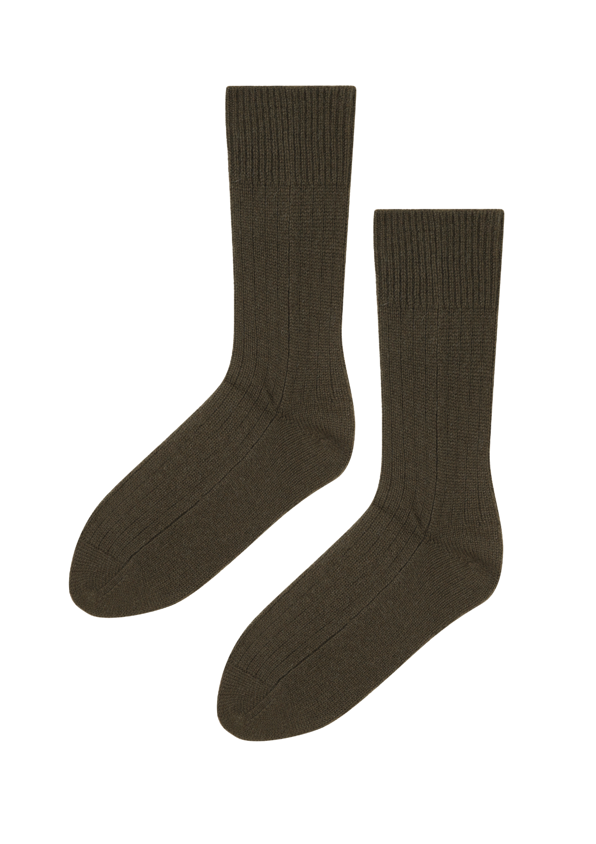Mens Cashmere Socks in Duffel Green