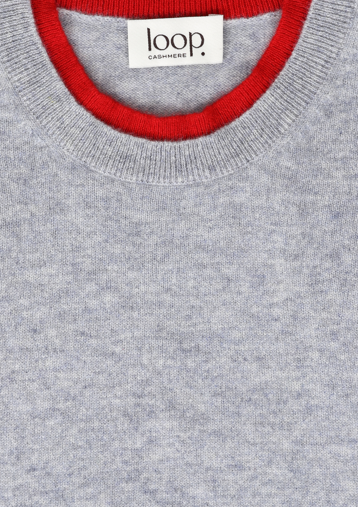 Mens Cashmere Crew Neck Sweater in Quarry Grey