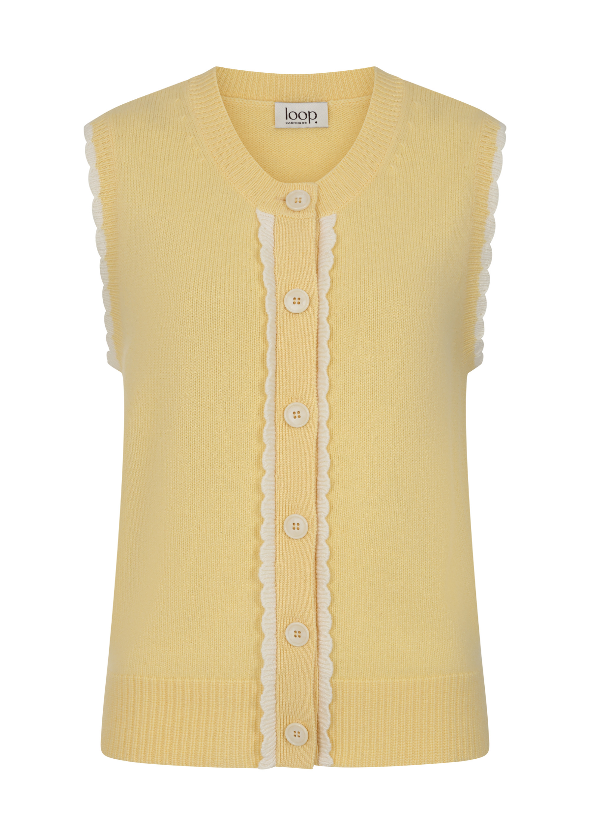 Shell Front Waistcoat in Glow Yellow