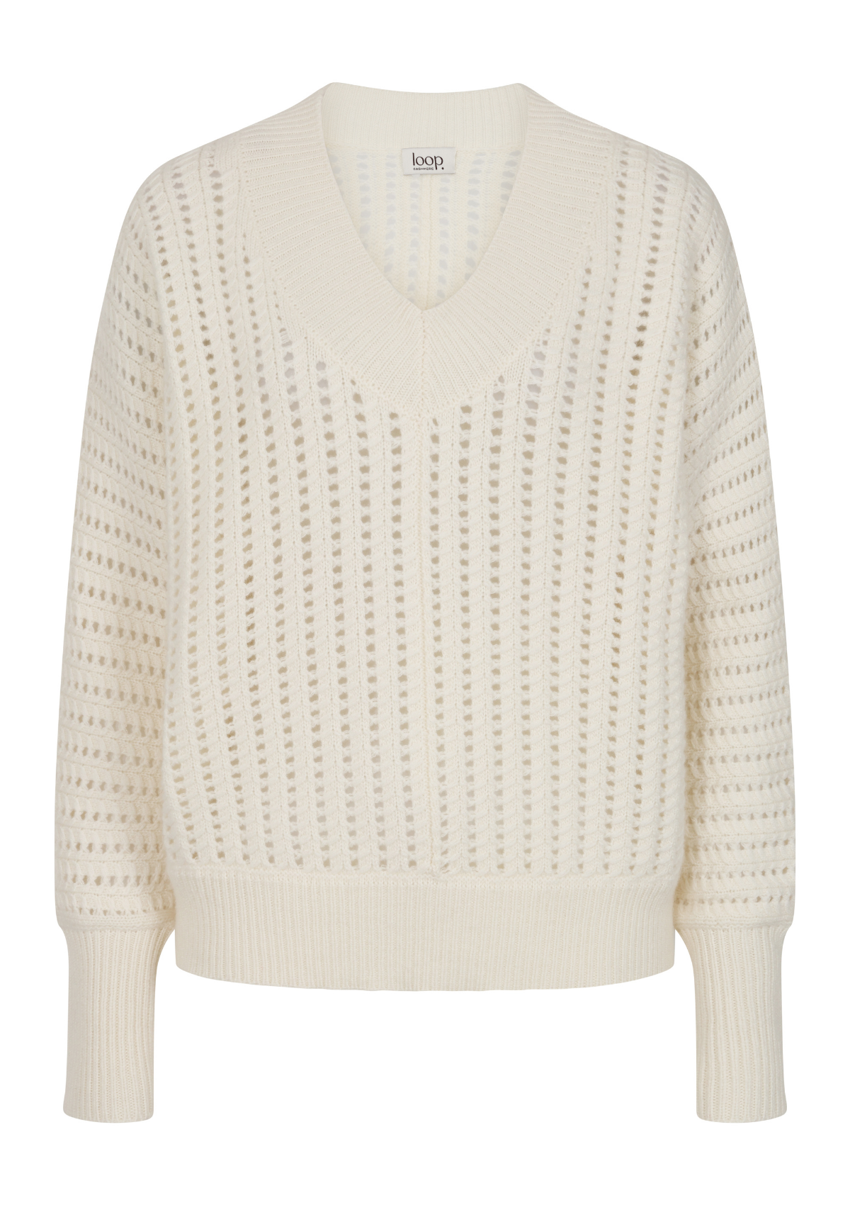 Pointelle Sweater in Snow White