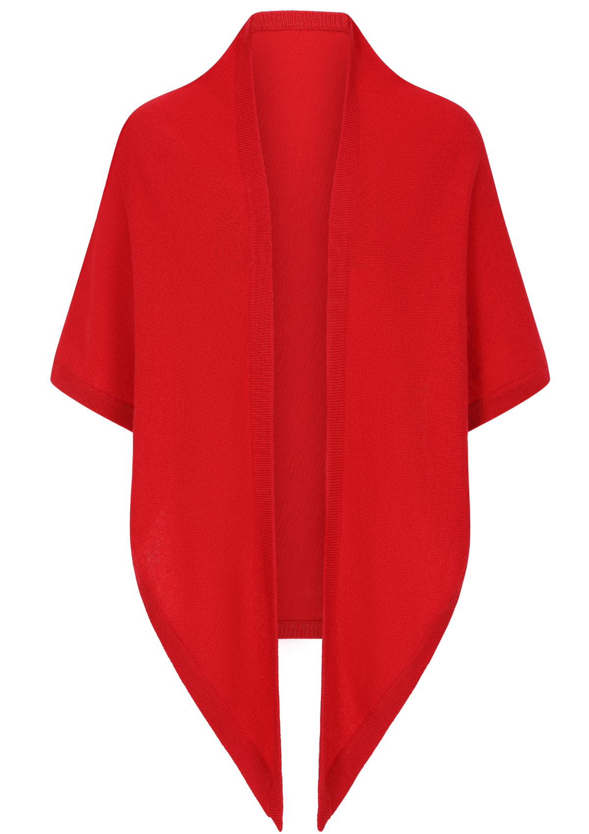 Cashmere Triangle Scarf in Postbox Red