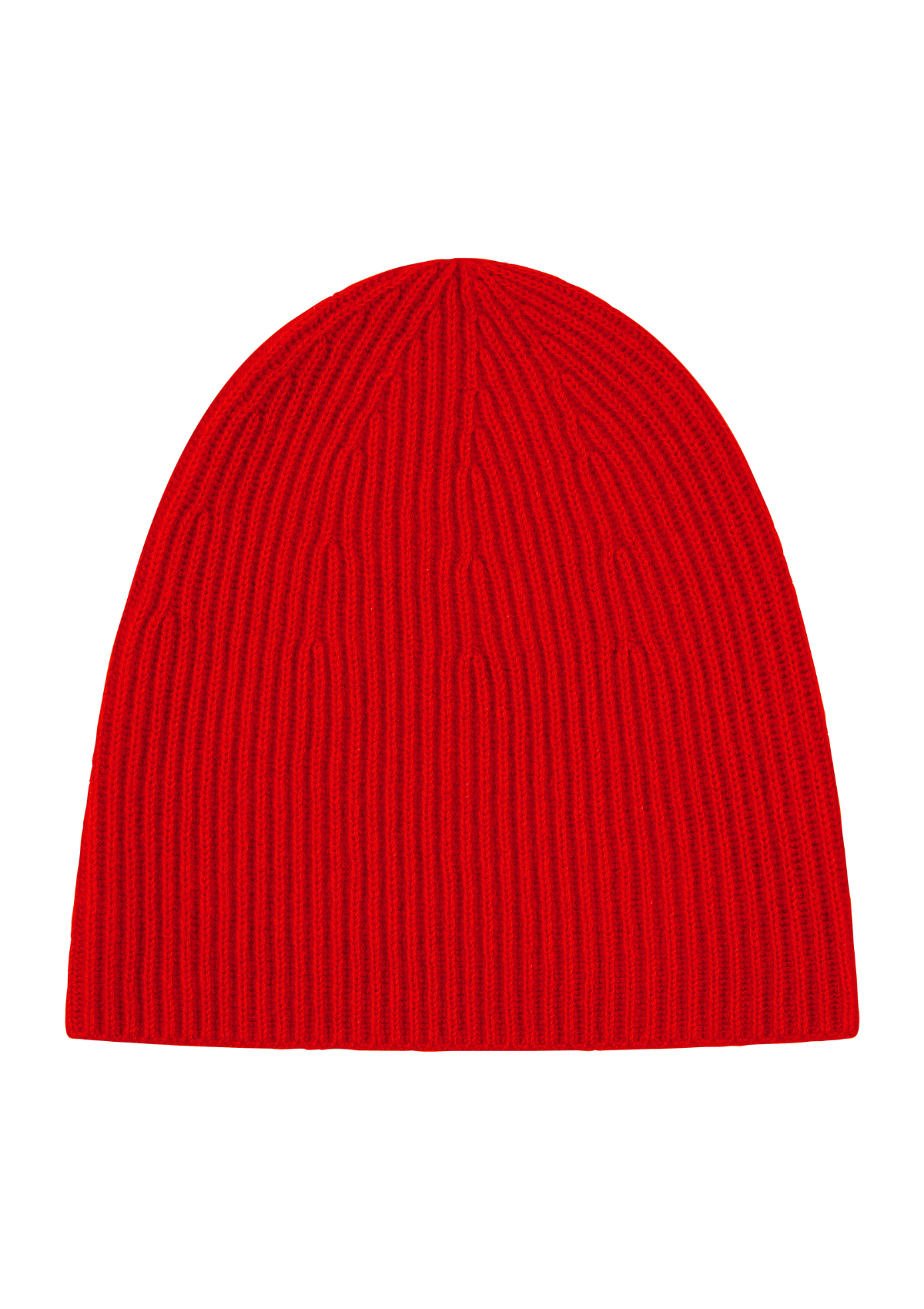 Cashmere Beanie in Postbox Red