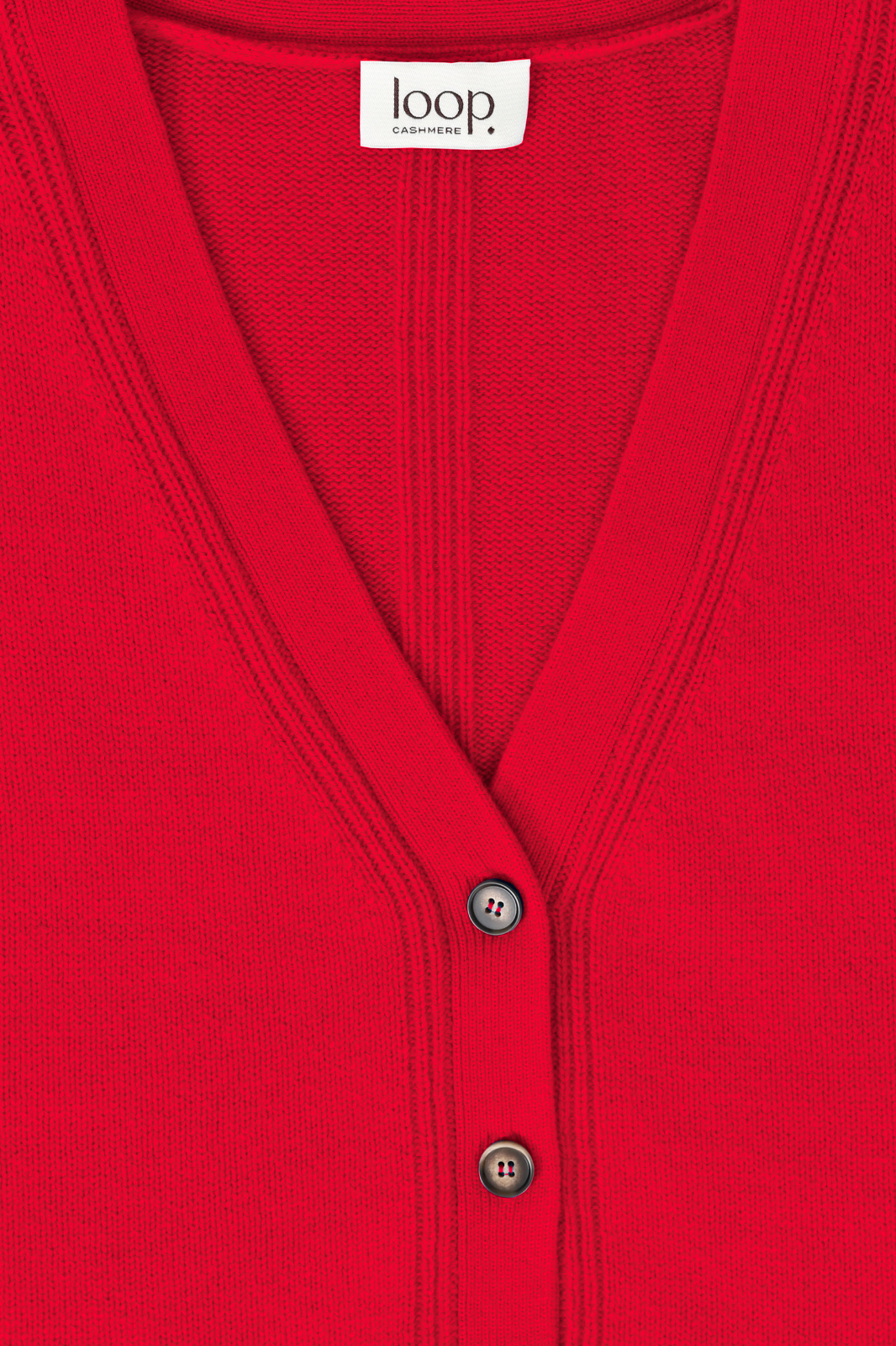 Lofty Cashmere Cardigan in Rouge Red