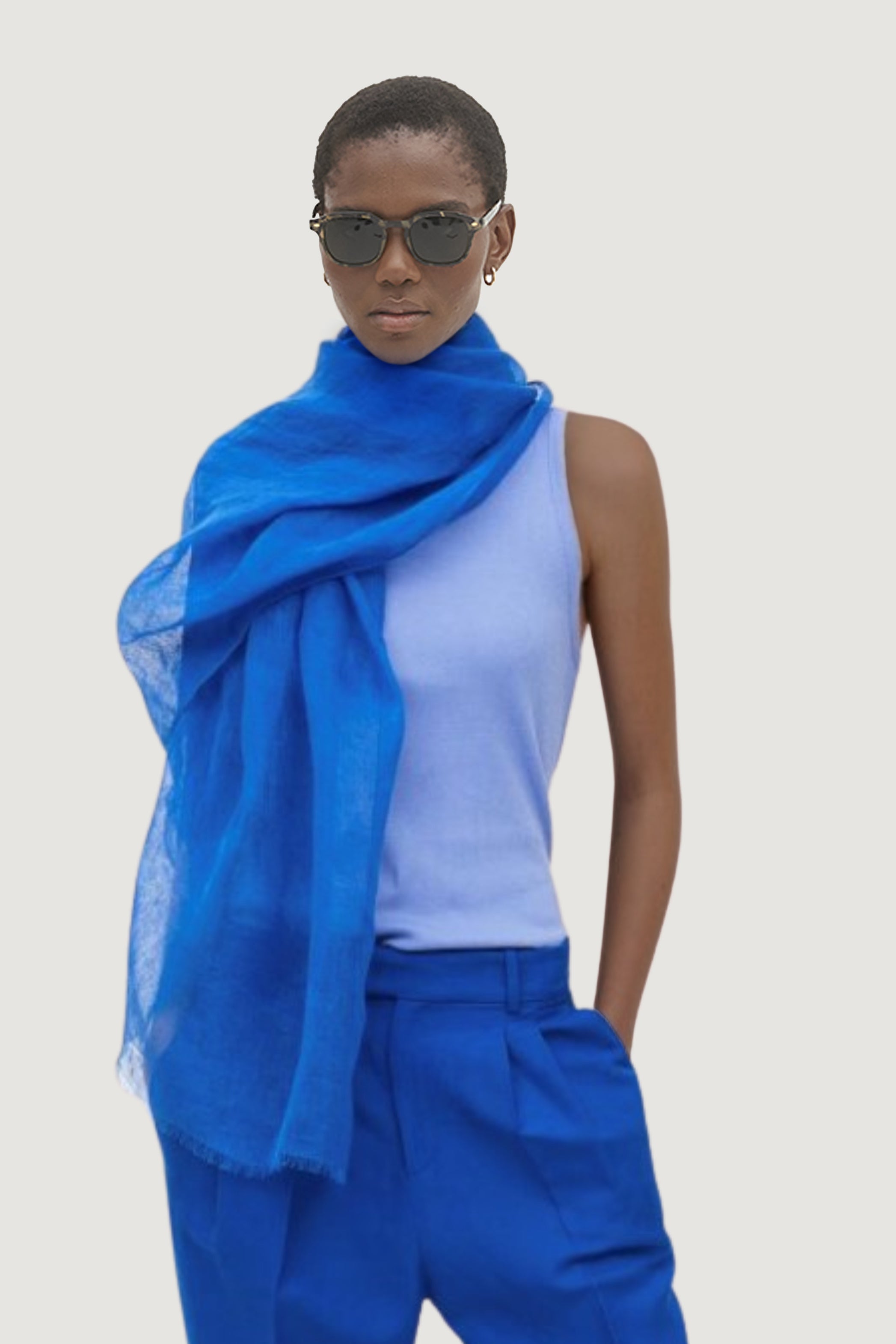 blue fine scarf