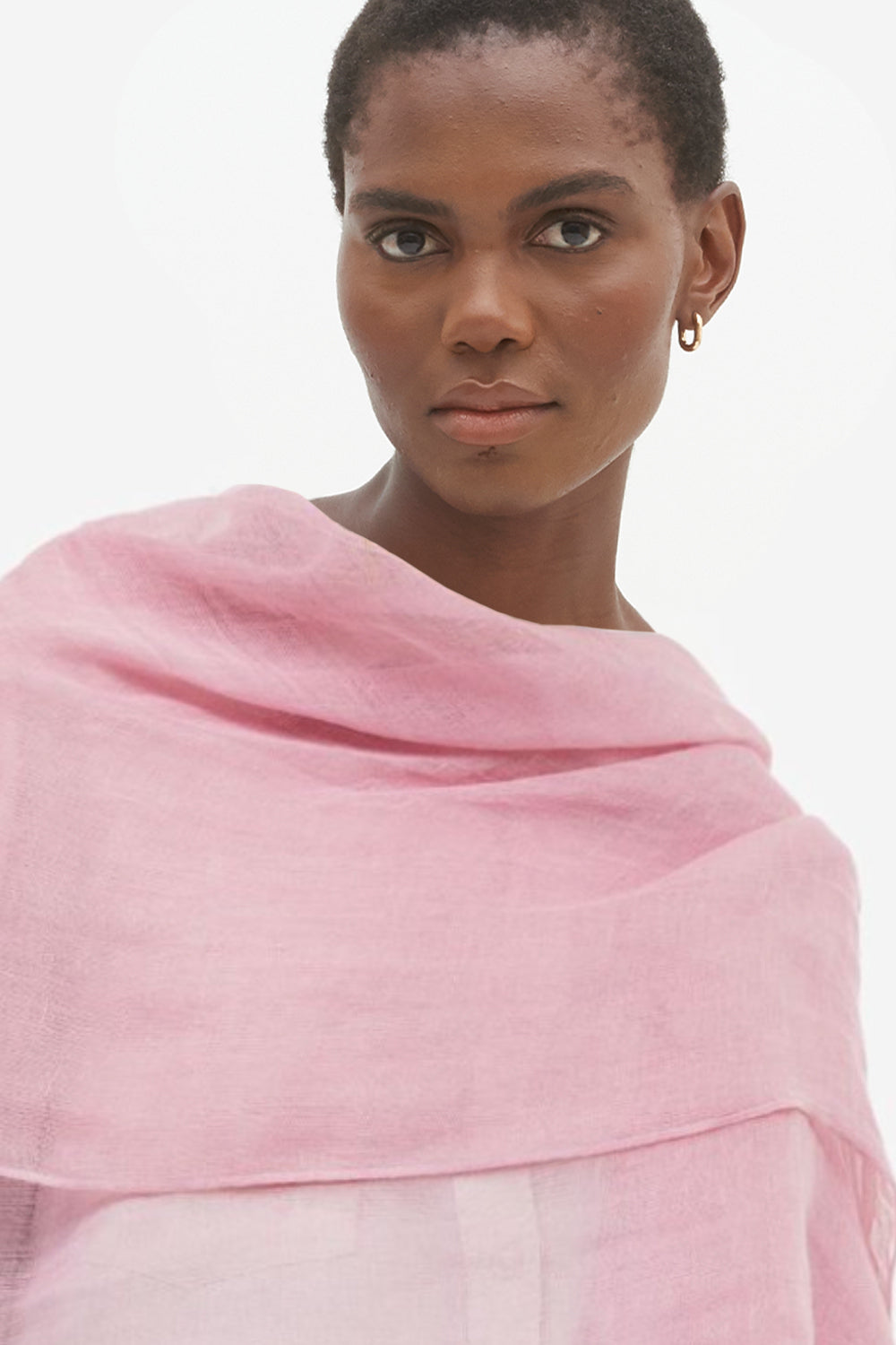 light pink fine scarf