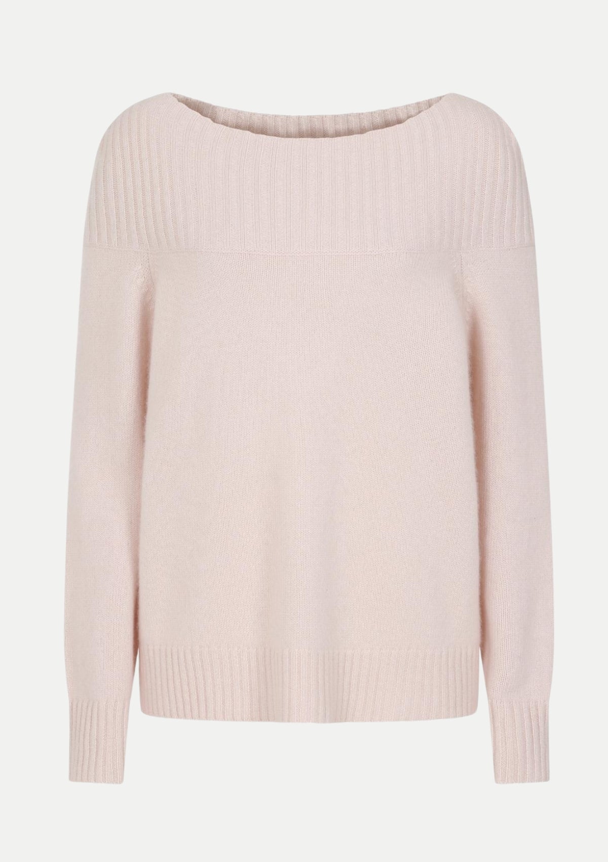 Cashmere Boat Neck Sweater in Ballet Pink