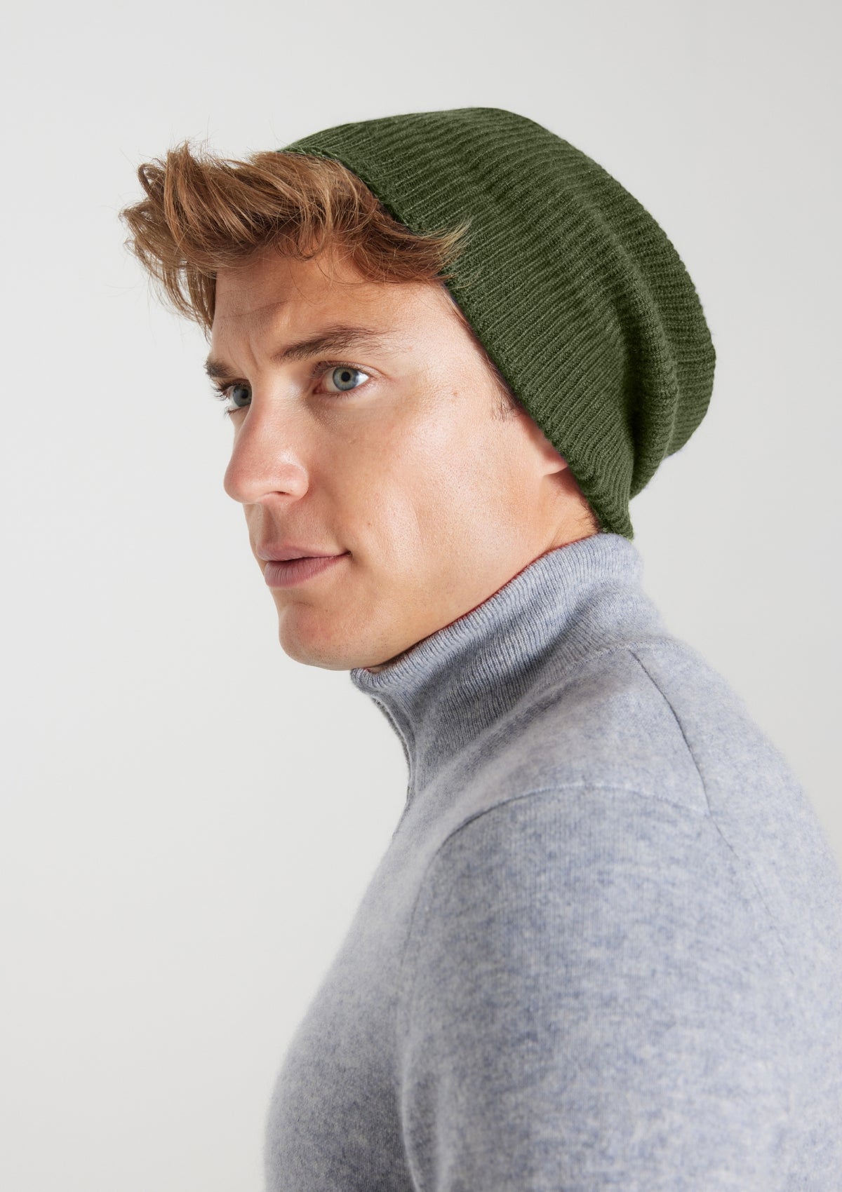 Mens Cashmere Hat in Cypress Green