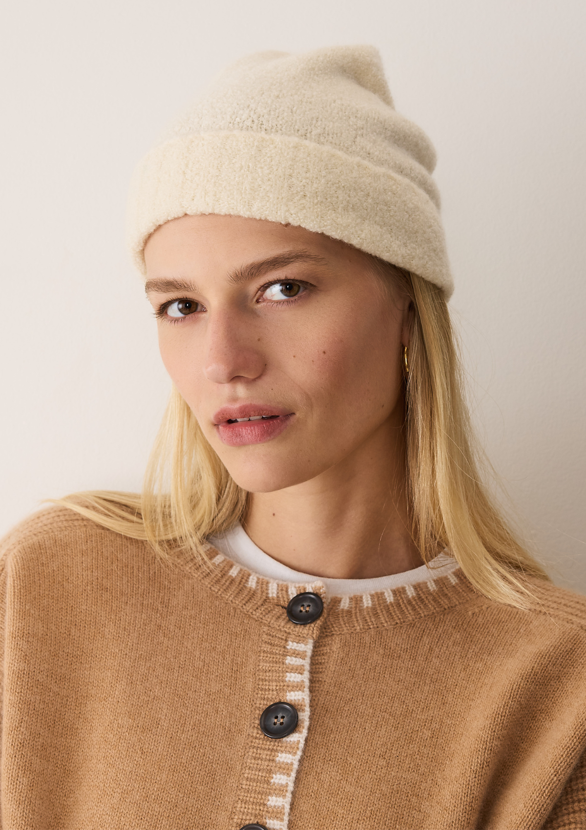 Boucle Hat in Ivory