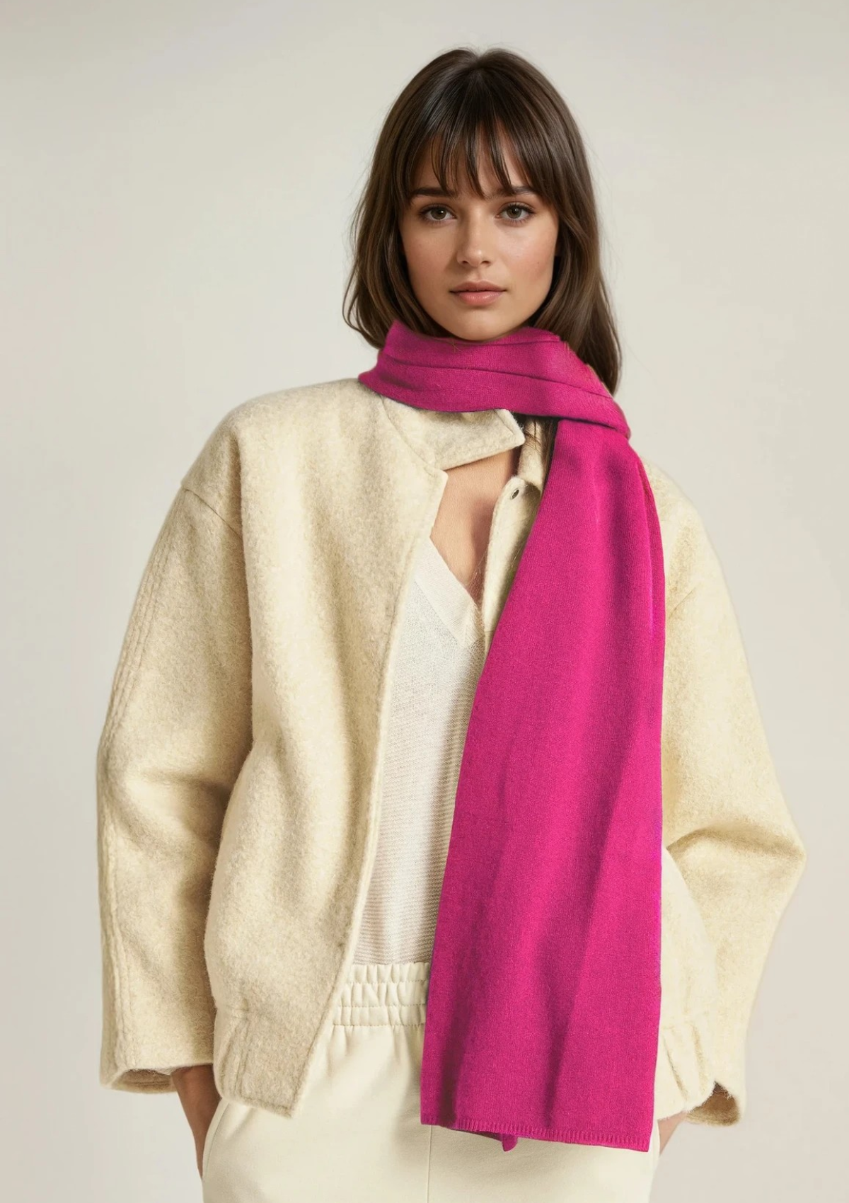 Lofty Cashmere Scarf in Rose Pink