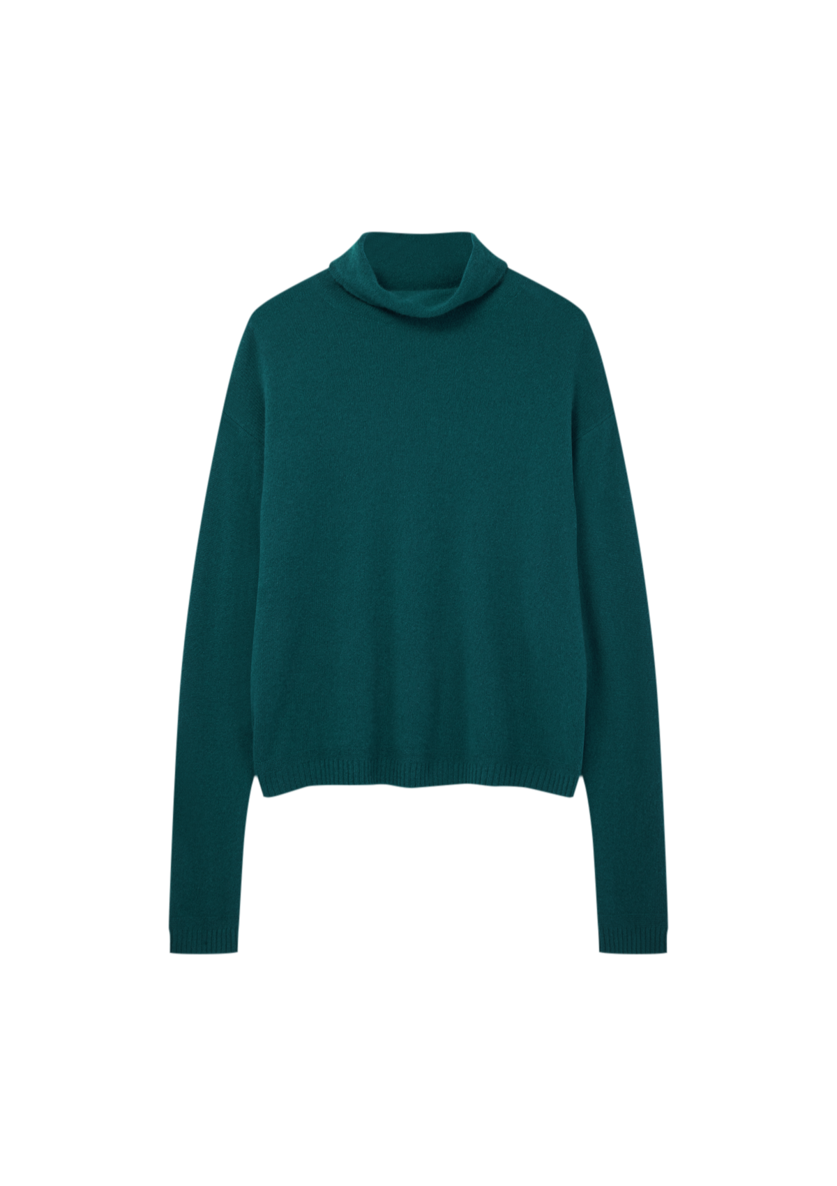 Featherweight Roll Neck Sweater in Arcadia Green