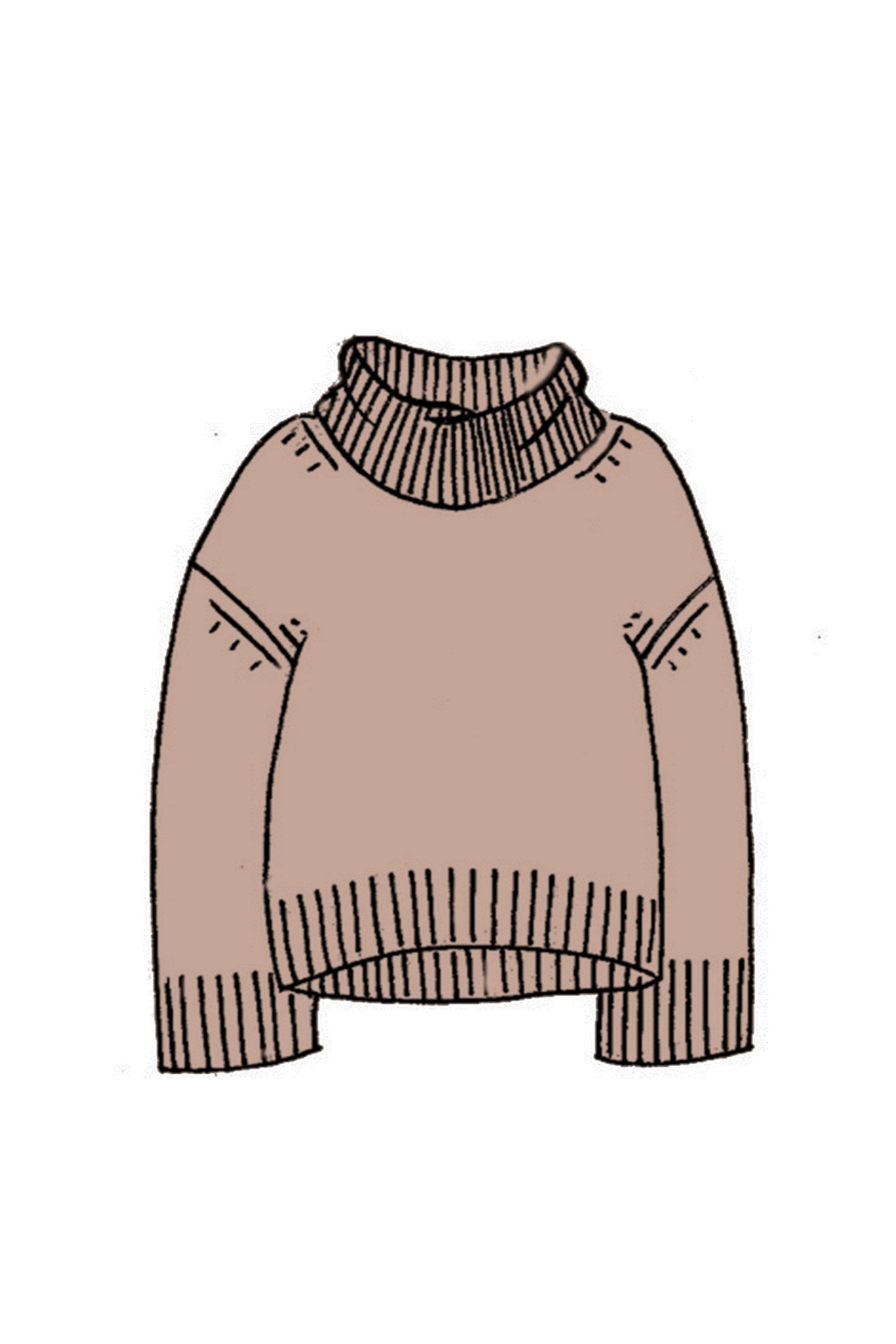 Chunky Cashmere Cowl Neck Sweater - Made to Order