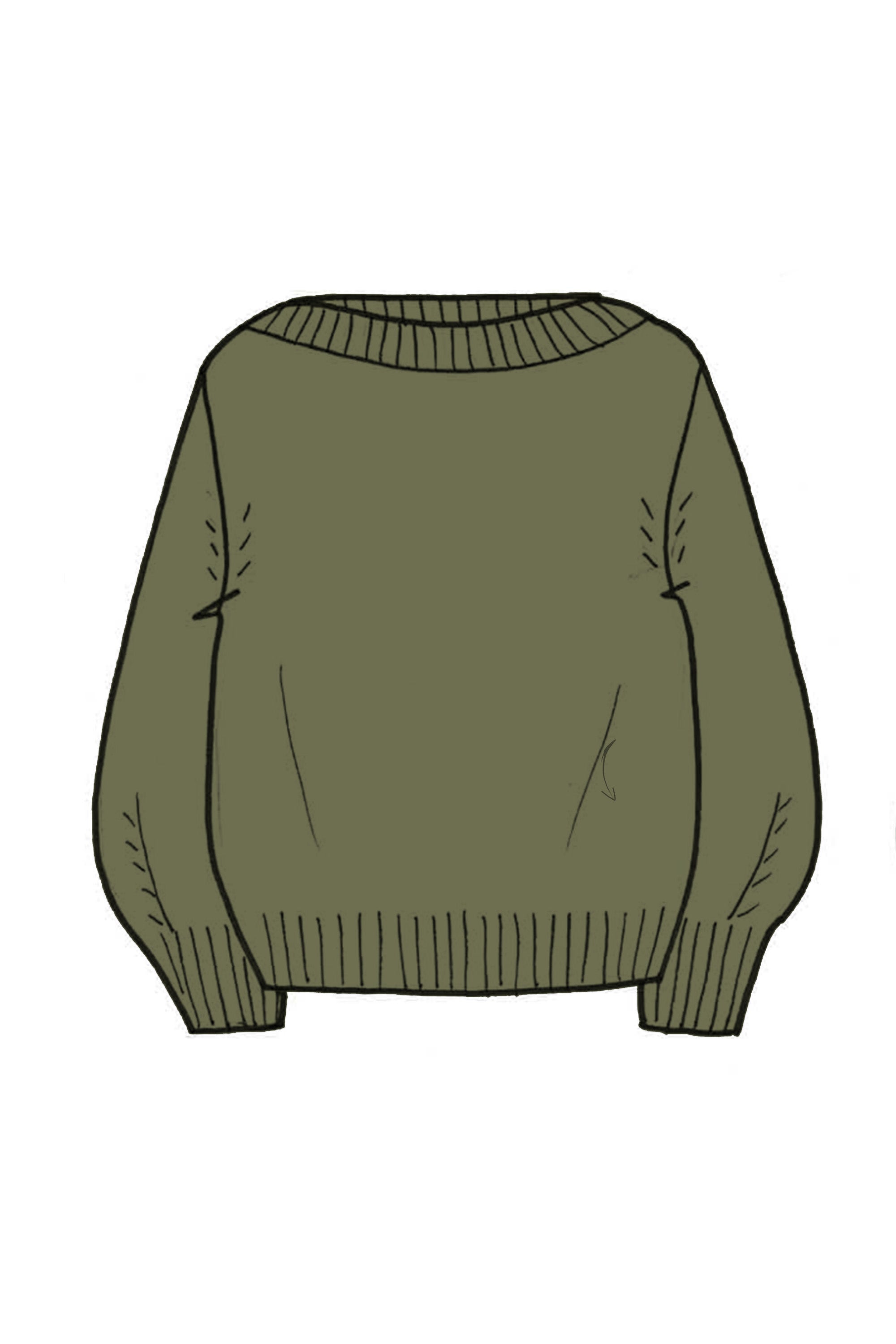 Lofty Oversized Crew Neck Cashmere Sweater - Made to Order